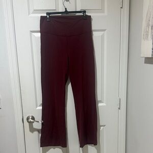 Burgundy Lululemon Flared Pants